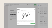 Screenshot of legally binding eSignatures